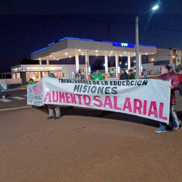 Cuarta marcha en reclamo de aumento salarial en San Vicente