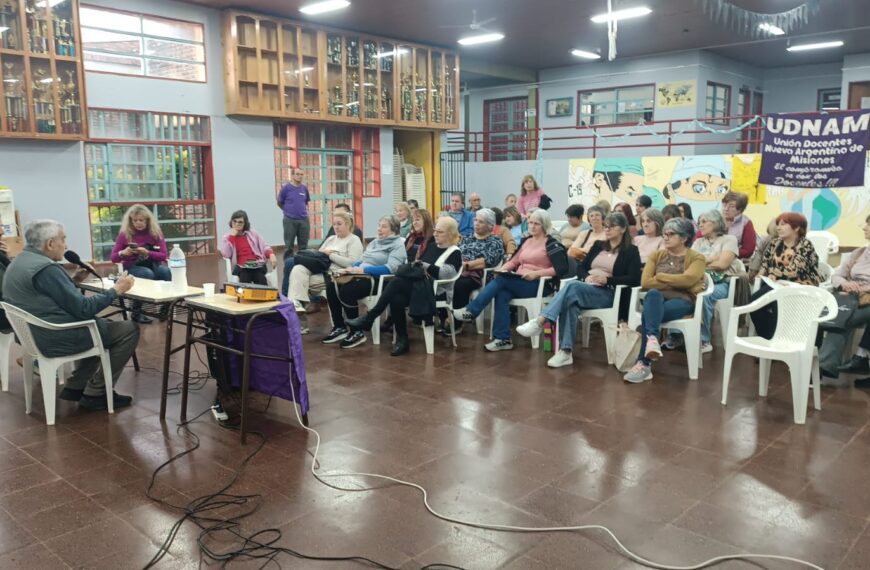 Taller para jubilados docentes en San Vicente